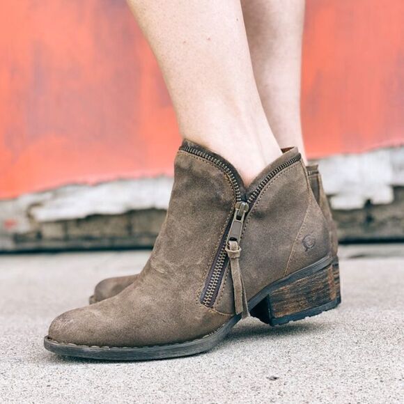 Born-Women’s Montoro ll Heeled Boot Tan Clay Genuine Leather Distressed, Size 10 - Picture 14 of 15